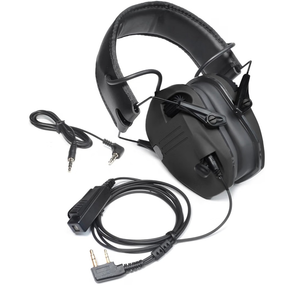 HYS W1 Active Noise Cancelling Headphones 22dB NRR Hearing Protection PTT Mic